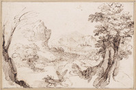 K V 076
<br/>
Heuvellandschap
<br/>
<em>Allegrini, Francesco (1624-1684)</em>